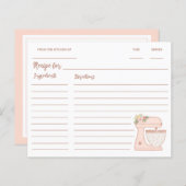 ピンクキッチンスタンドミキサーレシピ (正面/裏面)