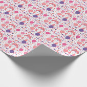ピンクキッテンとバルーン誕生日ラッピングペーパー ラッピングペーパー (角)