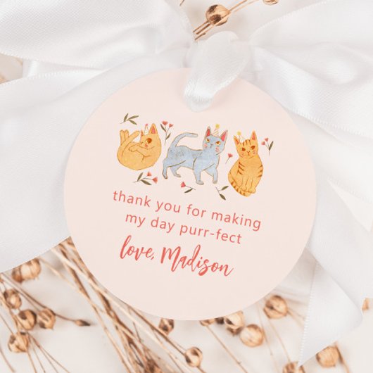 ピンクキティキャットパーフェクト誕生日パーティー フェイバータグ