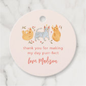 ピンクキティキャットパーフェクト誕生日パーティー フェイバータグ (正面)