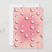 ピンクキティキャット誕生日ポーティパーティー 招待状 (裏面)