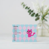 ピンクキティ猫の名刺 名刺 (スタンド正面)