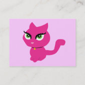 ピンクキティ猫の名刺 名刺 (裏面)