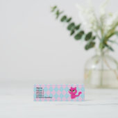 ピンクキティ猫プロフィールカード スキニー名刺 (スタンド正面)