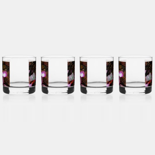 ピンクキノコ ウイスキーグラス (左)