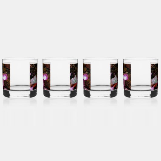 ピンクキノコ ウイスキーグラス (右)