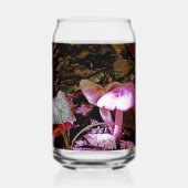 ピンクキノコ ガラス缶 (正面)