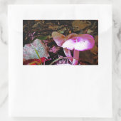 ピンクキノコ 長方形シール (バッグ)