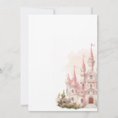 ピンクキャッスルキングダムプリンセス1st誕生日パーティー 招待状 (裏面)