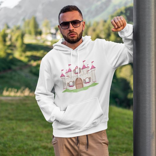 ピンクキャッスルフード付きスウェットシャツ パーカ