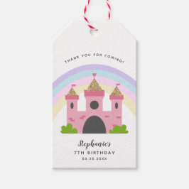 ピンクキャッスル王室のプリンセス誕生日パーティー ギフトタグ