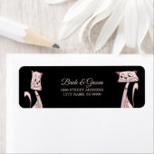 ピンクキャッツ差出人住所ラベル ラベル (インサイチュ)