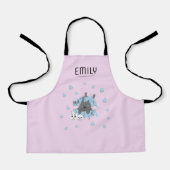 ピンクキャットカボチャスカルキャンディーコーンキッズハロウィーン エプロン (正面)