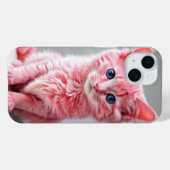 ピンクキャットフォトポートレート Case-Mate iPhoneケース (裏面 (横))