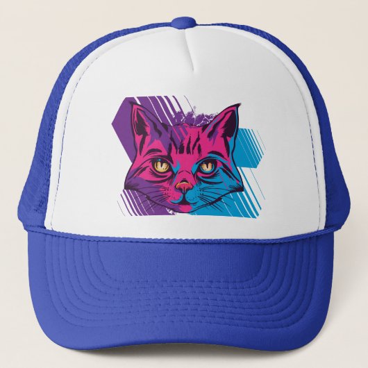 ピンクキャット顔 キャップ (正面)