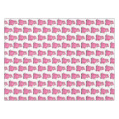 ピンクキャップとガウン学校卒業女子卒業証書 テーブルクロス (正面(横))