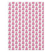 ピンクキャップとガウン学校卒業女子卒業証書 テーブルクロス (正面)