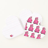 ピンクキャップとガウン学校卒業女子卒業証書 ノートブック (内部)