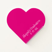 ピンクキャップとガウン学校卒業女子卒業証書 ノートブック (裏面)