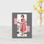 ピンクキャディラックレディ カード (黄色い花)