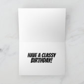 ピンクキャディークラシックカー誕生日カード カード (内部)