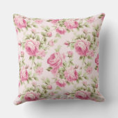 ピンクキャベツバラコテージコアモノグラム クッション (裏面)