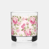 ピンクキャベツバラコテージコア ウイスキーグラス (左)