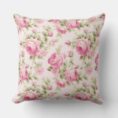 ピンクキャベツバラコテージコア クッション (正面)