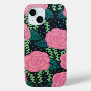 ピンクキャベツバラトートバッグ iPhone 15ケース
