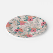 ピンクキャベツバラパーティープレート ペーパープレート (アングル)