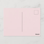 ピンクキャベツバラヴィンテージ花誕生日カードマ ポストカード (裏面)