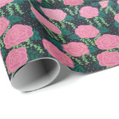 ピンクキャベツバラ包装紙 ラッピングペーパー (ロールコーナー)