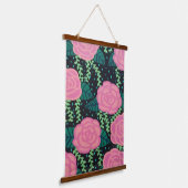 ピンクキャベツバラ絵画ズ 吊り下げ型タペストリー (傾斜あり)