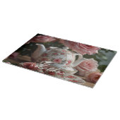 ピンクキャベツバラ茶 カッティングボード (角)