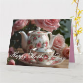 ピンクキャベツバラ茶 カード (黄色い花)