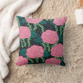 ピンクキャベツバラ クッション (ブランケット)