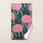 ピンクキャベツバラ バスタオルセット (ハンドタオル)