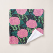 ピンクキャベツバラ バスタオルセット (ウォッシュタオル)