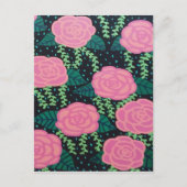 ピンクキャベツバラ ポストカード (正面)