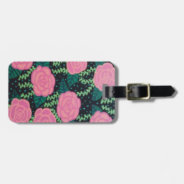 ピンクキャベツバラ ラゲッジタグ