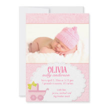 ピンクキャリッジベビーガールフォト誕生