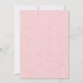 ピンクキャリッジベビーガールフォト誕生 案内状 (裏面)