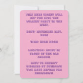 ピンクキャンティバッチ 招待状 (裏面)