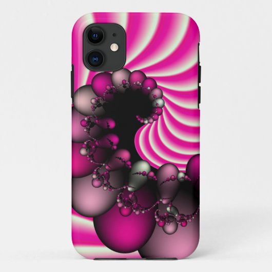 ピンクキャンディの渦巻き Case-Mate iPhoneケース (裏面)