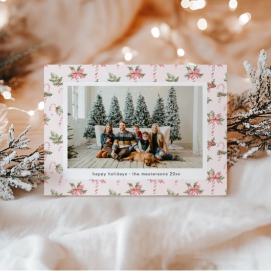 ピンクキャンディカネス壁紙フォトホリデーカード シーズンカード