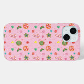ピンクキャンディクリスマスフォンケース Case-Mate iPhoneケース (裏面 (横))