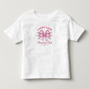 ピンクキャンディケーン クリスマスクラブ クリスマスシーズン トドラーTシャツ