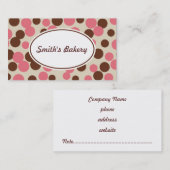 ピンクキャンディドットビジネスカード 名刺 (正面/裏面)