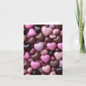 ピンクキャンディハートバレンタインデー カード (正面)