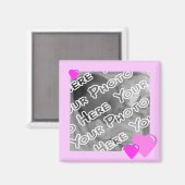 ピンクキャンディハートマグネット マグネット (正面/裏面)